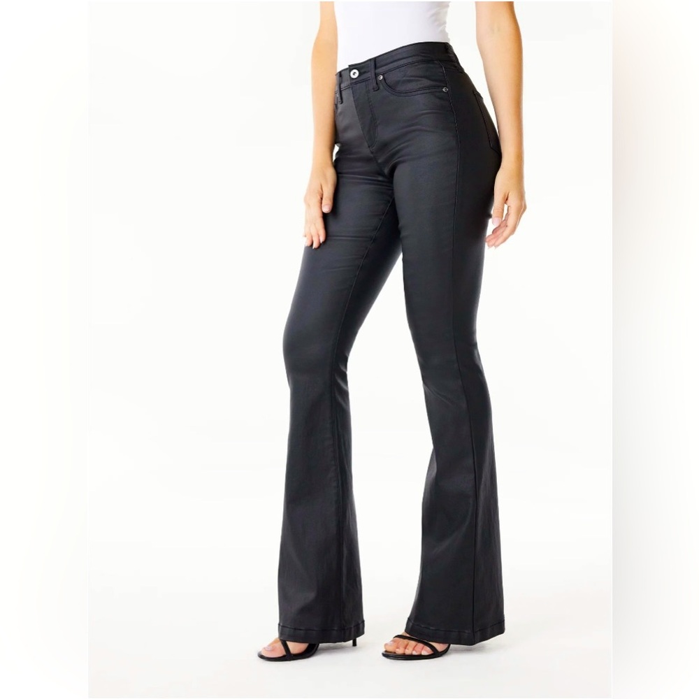 Sofia Jeans Women’s Melisa Flare High Rise Coated Pants ,  Size 14.